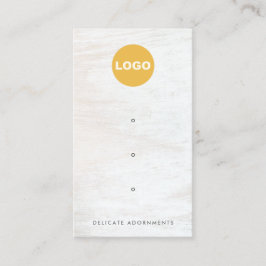 Drie 3-holepjes voor het weergeven van wit hout Lo Visitekaartje