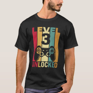 Drie 3 jaar 3 Verjaardag Jongen Zoon Grappige Game T-shirt