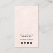 Drie 3Hole Roze Manuscript die Verkenner Verplette Visitekaartje (Achterkant)