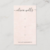 Drie 3Hole Roze Manuscript die Verkenner Verplette Visitekaartje (Voorkant)