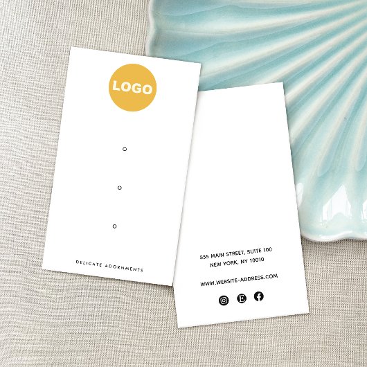 Drie 3Hole-staafscherm toevoegen Logo Visitekaartje