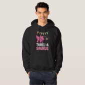 Drie A Saurus Dinosaur Cute Kiddo Triceratops Hoodie (Voorkant volledig)