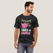 Drie A Saurus Dinosaur Cute Kiddo Triceratops T-shirt (Voorkant volledig)