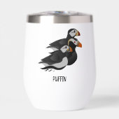 Drie aangenaam bevriende Puffins-zwemmers-Cartoon (Voorkant)