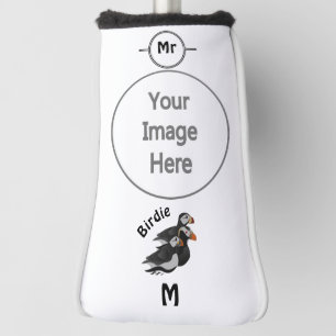 Drie aangenaam bevriende Puffins-zwemmers-Cartoon Golfheadcover