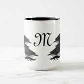 Drie aangenaam bevriende Puffins-zwemmers-Cartoon Mok (Midden)