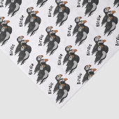 Drie aangenaam bevriende Puffins-zwemmers-Cartoon Tissuepapier (Detail)