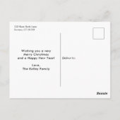 Drie Aangepaste feestdagen voor foto's Collage Red Briefkaart (Achterkant)