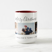 Drie aangepaste foto collage & tekst Prettig kerst Mok (Midden)