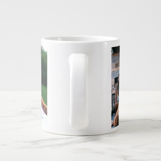 Drie Aangepaste foto's Grote Koffiekop (Achterkant)