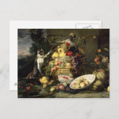 Drie aapjes met stelen (olie op doek) briefkaart (Voorkant / Achterkant)