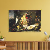 Drie aapjes met stelen (olie op doek) canvas afdruk (Insitu (Woonkamer))