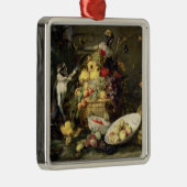 Drie aapjes met stelen (olie op doek) metalen ornament (Rechts)