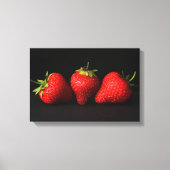 Drie aardbeien Bk 16.50x11 (41.25x27.5cm) waccnm Canvas Afdruk (Voorkant)