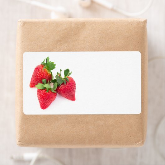 Drie aardbeien etiket (Insitu)