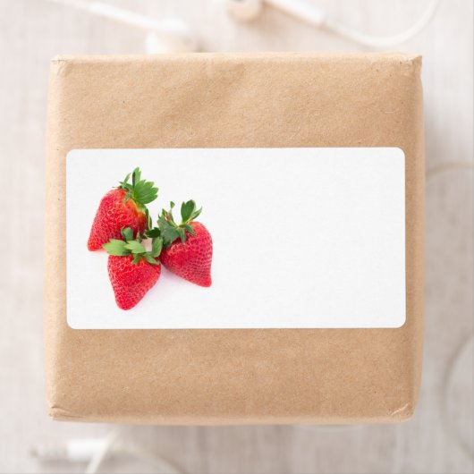 Drie aardbeien etiket (Insitu)