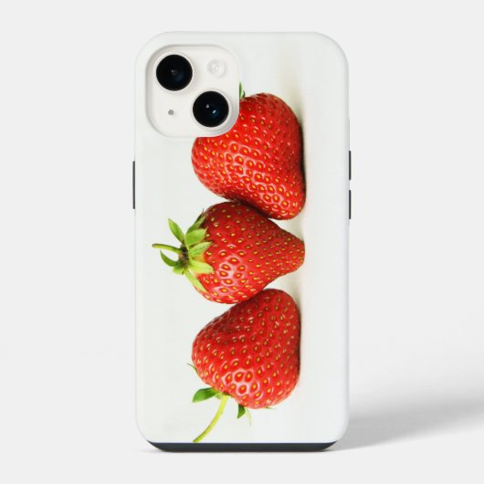 Drie Aardbeien Op Wit ipha iPhone Hoesje (Achterkant)