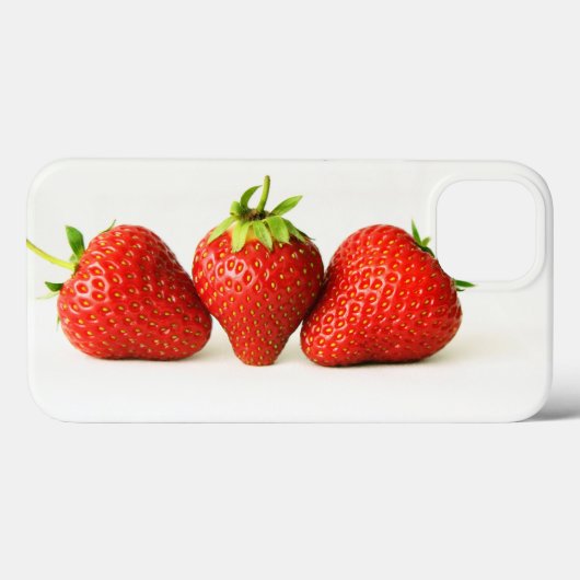 Drie aardbeien op witte iphcna Case-Mate iPhone case (Achterkant (horizontaal))
