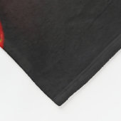 Drie aardbeien op zwart fbcnm fleece deken (Hoek)