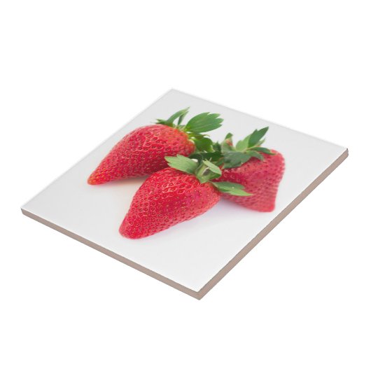 Drie aardbeien tegeltje (Zijkant)