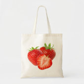 Drie aardbeien tote bag (Voorkant)