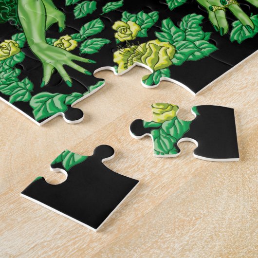 Drie Aarde Fairies Fantasy Art van Al Rio Legpuzzel (Zijkant)