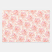 Drie Abstracte Waterverf Perzik Roze Patronen Inpakpapier Vel (Voorkant 2)