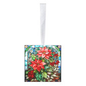 Drie Afbeelding Glas in lood Kerstkubus Ornament (Rechts)