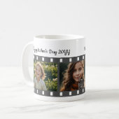 Drie Afbeelding Photo Roll Vaderdag Koffiemok (Voorkant links)