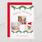 drie Afbeeldingen voor de vierde kerstfotokaart (Voorkant / Achterkant)