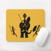 Drie Afrikaanse Warriors Muismat (Met muis)