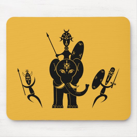 Drie Afrikaanse Warriors Muismat (Voorkant)