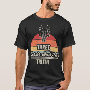 Drie Akkoorden En De Waarheid Gitaar Zonsondergang T-shirt