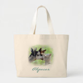 Drie Alpacas Bag Grote Tote Bag (Voorkant)