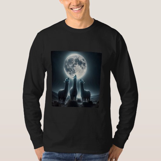 Drie alpaca's huilen bij het Shirt Funny Lama (Voorkant)