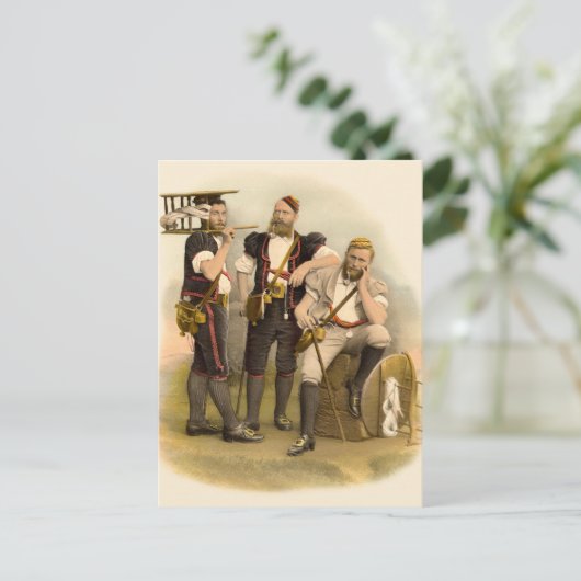 Drie Alpiene Herdsmen/Cheesemakers uit Gruyeres Briefkaart (Staand voorkant)