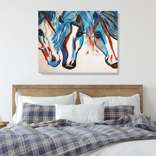 DRIE AMEGO'S CANVAS AFDRUK (Insitu (Slaapkamer))