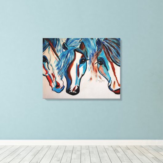 DRIE AMEGO'S CANVAS AFDRUK (Insitu (Houten vloer))