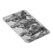 Drie Amerikaanse Cherokee Chiefs, 1762 (graving) Magneet (Rechterzijde)