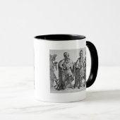 Drie Amerikaanse Cherokee Chiefs, 1762 (graving) Mok (Voorkant rechts)