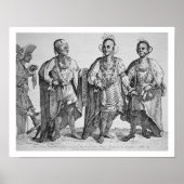 Drie Amerikaanse Cherokee Chiefs, 1762 (graving) Poster (Voorkant)