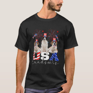 Drie Amerikaanse landseers Dog die Pet Amerikaanse T-shirt