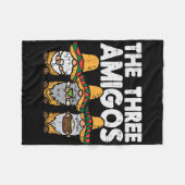 Drie Amerikaanse Mexicaanse nomes Cute Cinco de Ma Fleece Deken (Voorkant (Horizontaal))