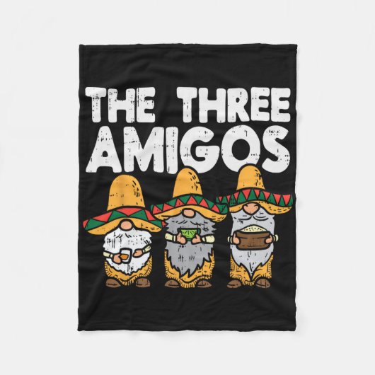 Drie Amerikaanse Mexicaanse nomes Cute Cinco de Ma Fleece Deken (Voorkant)