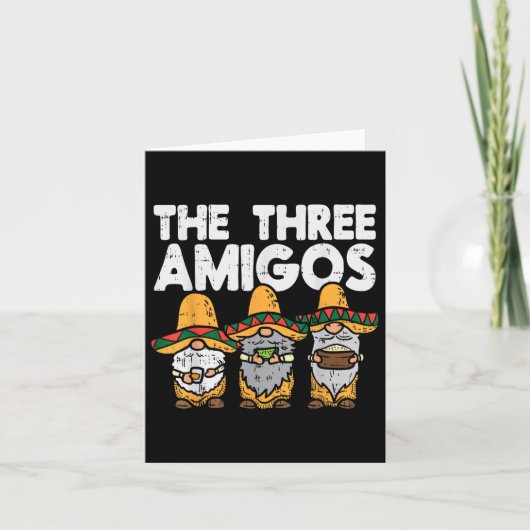 Drie Amerikaanse Mexicaanse nomes Cute Cinco de Ma Kaart (Voorkant)