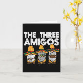 Drie Amerikaanse Mexicaanse nomes Cute Cinco de Ma Kaart (Gele Bloem)
