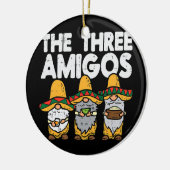 Drie Amerikaanse Mexicaanse nomes Cute Cinco de Ma Keramisch Ornament (Links)