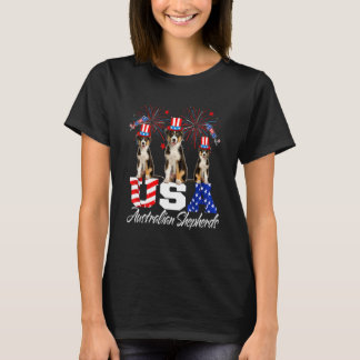 Drie Amerikaanse Pet Amerikaanse vlag F T-shirt