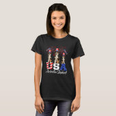 Drie Amerikaanse Pet Amerikaanse vlag F T-shirt (Voorkant volledig)