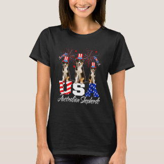 Drie Amerikaanse Pet Amerikaanse vlag F T-shirt